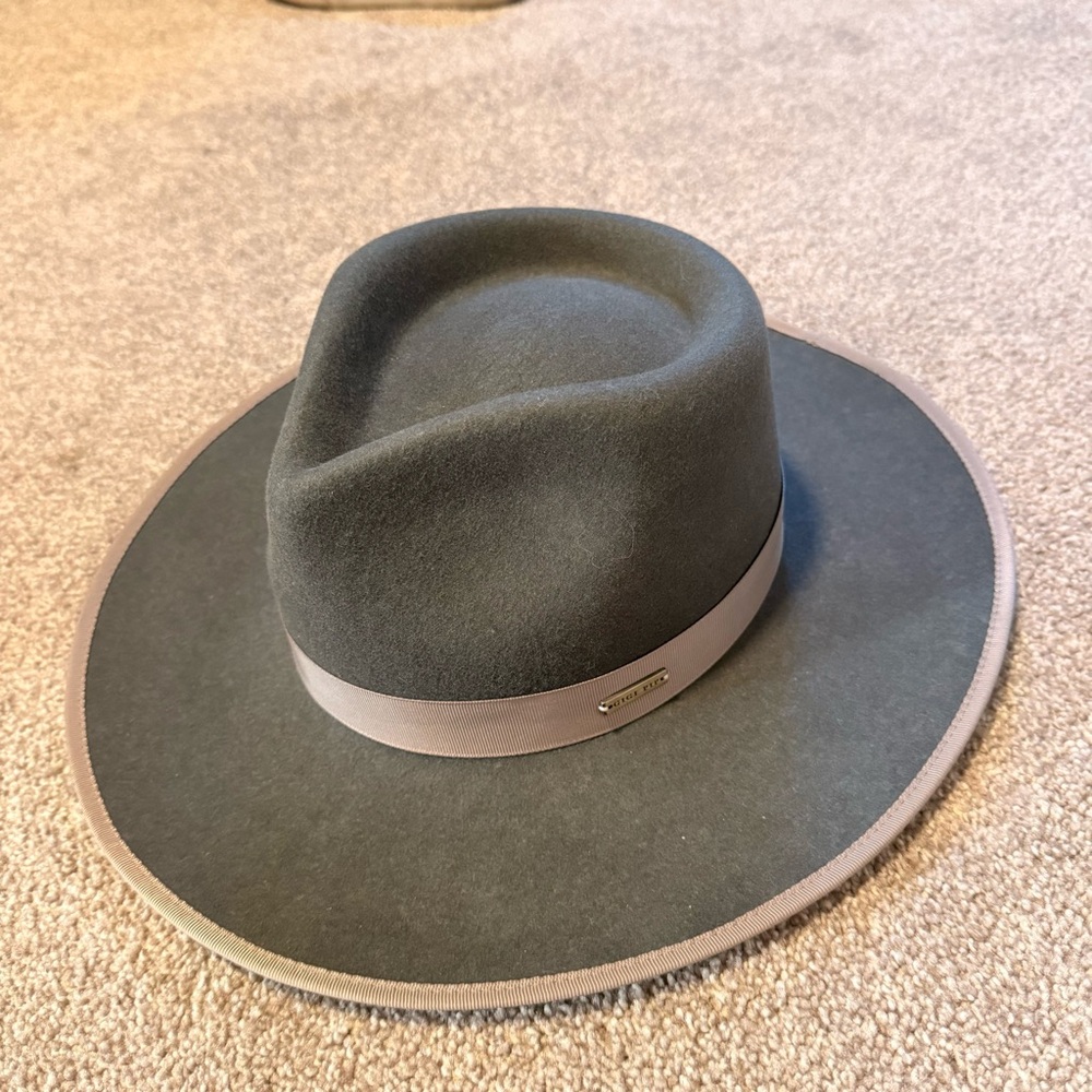 Gigi Pip dusty blue Monroe rancher hat size 55xs